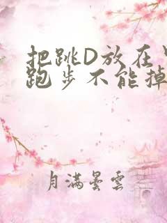把跳D放在里面跑步不能掉
