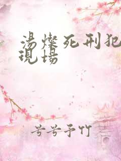 汤灿死刑犯枪决现场