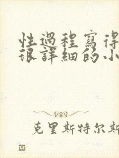 性过程写得很黄很详细的小说