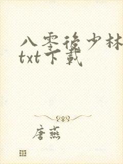 八零后少林方丈txt下载