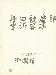 丹田被废那些年云沂容亭