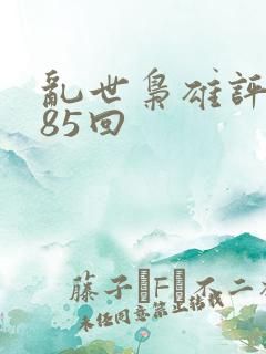 乱世枭雄评书485回