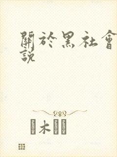 关于黑社会的小说