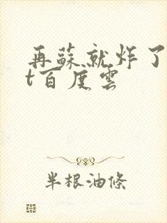 再苏就炸了txt百度云