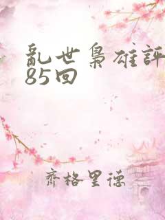 乱世枭雄评书485回