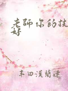 老师你的技术真好
