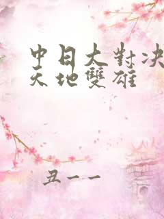 中日大对决  天地双雄