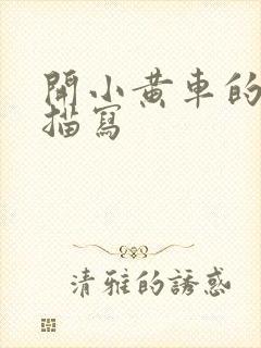 开小黄车的细腻描写