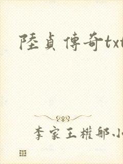 陆贞传奇txt