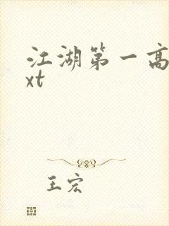 江湖第一高手txt