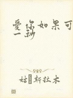 爱你如果可以早一秒