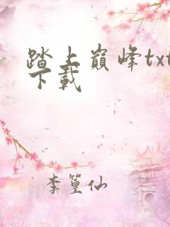 踏上巅峰txt下载