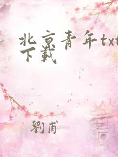 北京青年txt下载