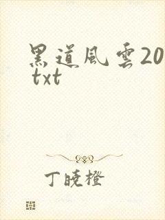 黑道风云20年 txt