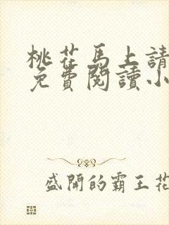 桃花马上请长缨免费阅读小说全文