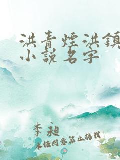 洪青烟洪镇国的小说名字