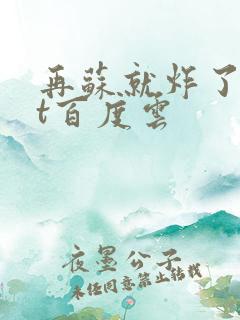 再苏就炸了txt百度云