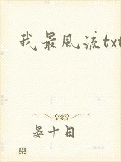 我最风流txt