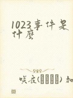 1023事件是什么