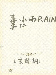 聂小雨RAIN事件