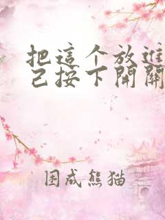 把这个放进去自己按下开关