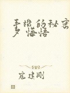 手机的秘密 七夕 悔悟