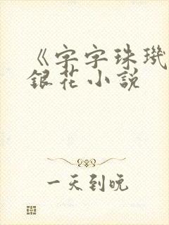 《字字珠玑》金银花小说