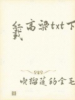 红高粱txt下载