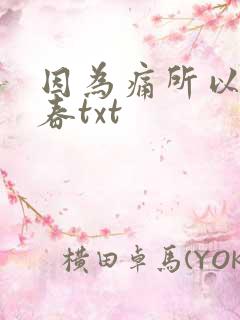 因为痛所以叫青春txt