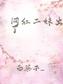 网红二妹出啥事了