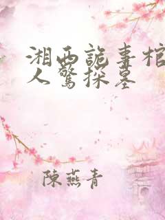 湘西诡事棺山道人惊探墓