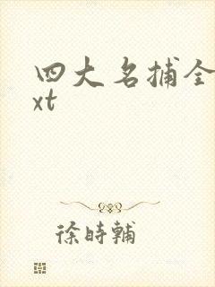 四大名捕全集txt