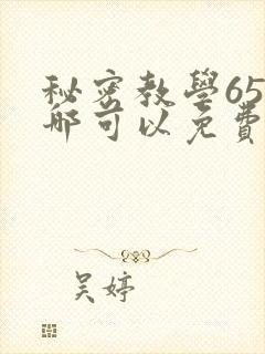秘密教学65在哪可以免费阅读