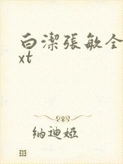白洁张敏全集txt