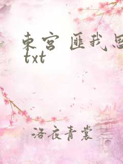 东宫 匪我思存 txt