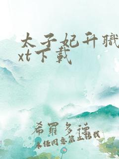 太子妃升职记txt下载