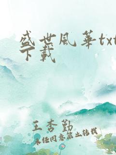 盛世风华txt下载