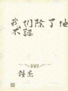 我们除了他谁都不认