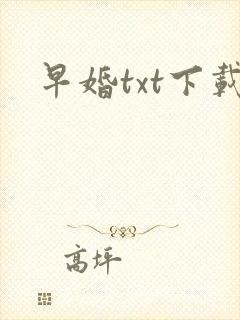 早婚txt下载
