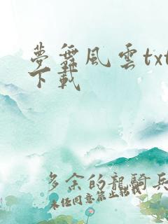 梦舞风云txt下载