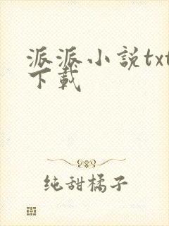 派派小说txt下载