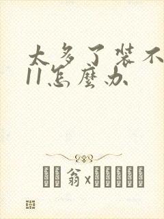 太多了装不下h11怎么办