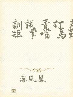 训诫 责打 规矩 掌嘴 马鞭