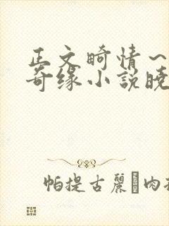 正文畸情～内裤奇缘小说晓雯