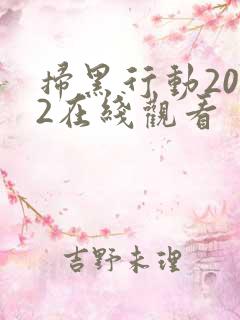 扫黑行动2022在线观看