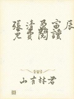 张清盈寅辰小说免费阅读