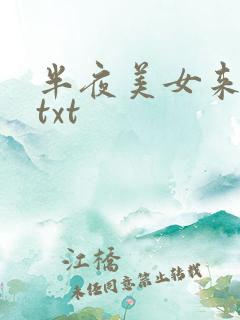 半夜美女来敲门txt