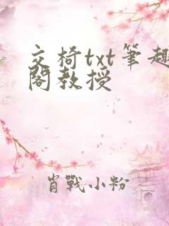 交椅txt笔趣阁教授