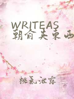 WRITEAS朝俞夹东西
