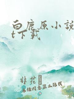 白鹿原小说txt下载